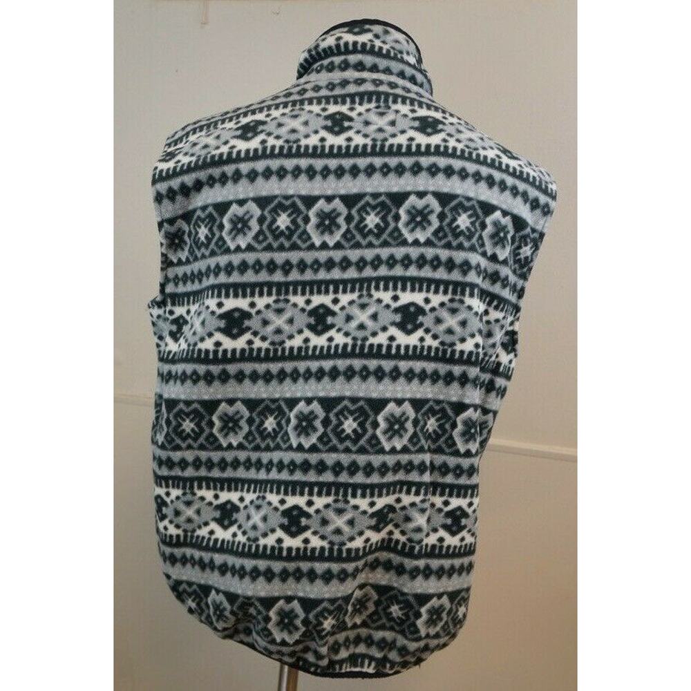 L.L. Bean Polartec Women's Vintage Full Zip Fleece Sweater Vest Size Medium Gray - Picture 4 of 6